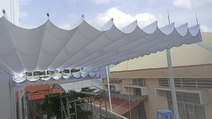 Mái xếp lượn sóng di động ở quận 12