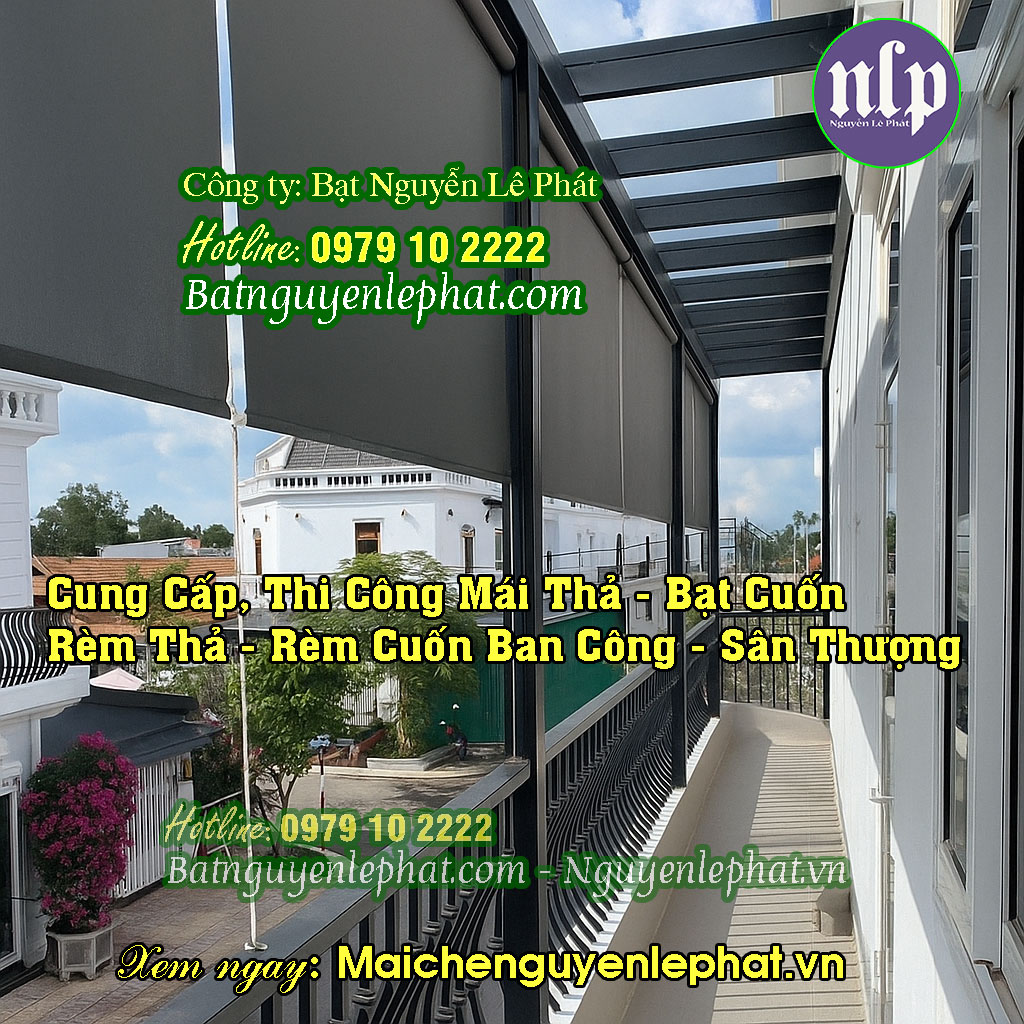Mành che nắng tự cuốn ngoài trời trường học Kon Tum Bạt che nắng mưa tự cuốn ngoài trời ở Kon Tum