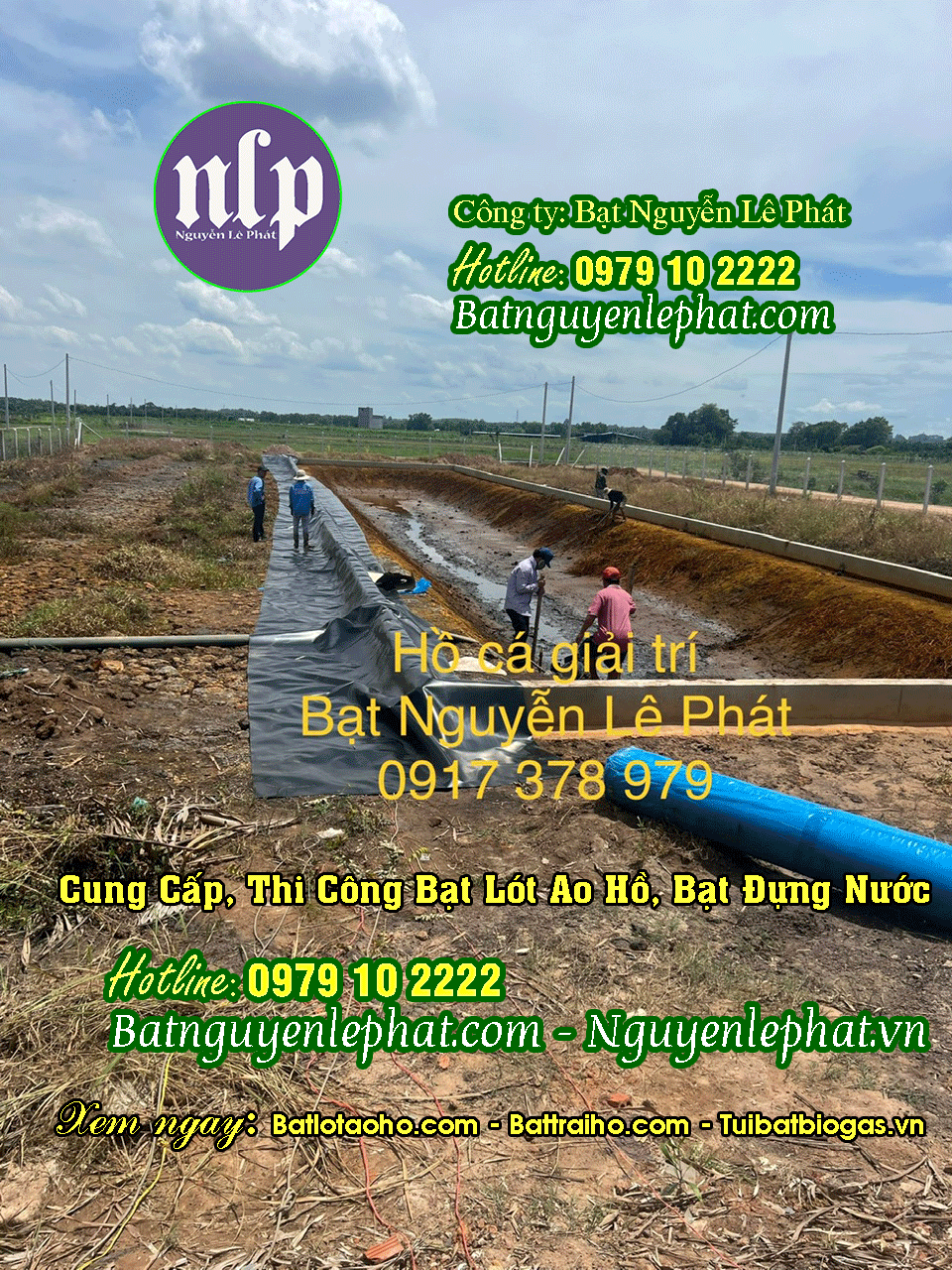 bạt lót ao nuôi cá tra, cá rô phi