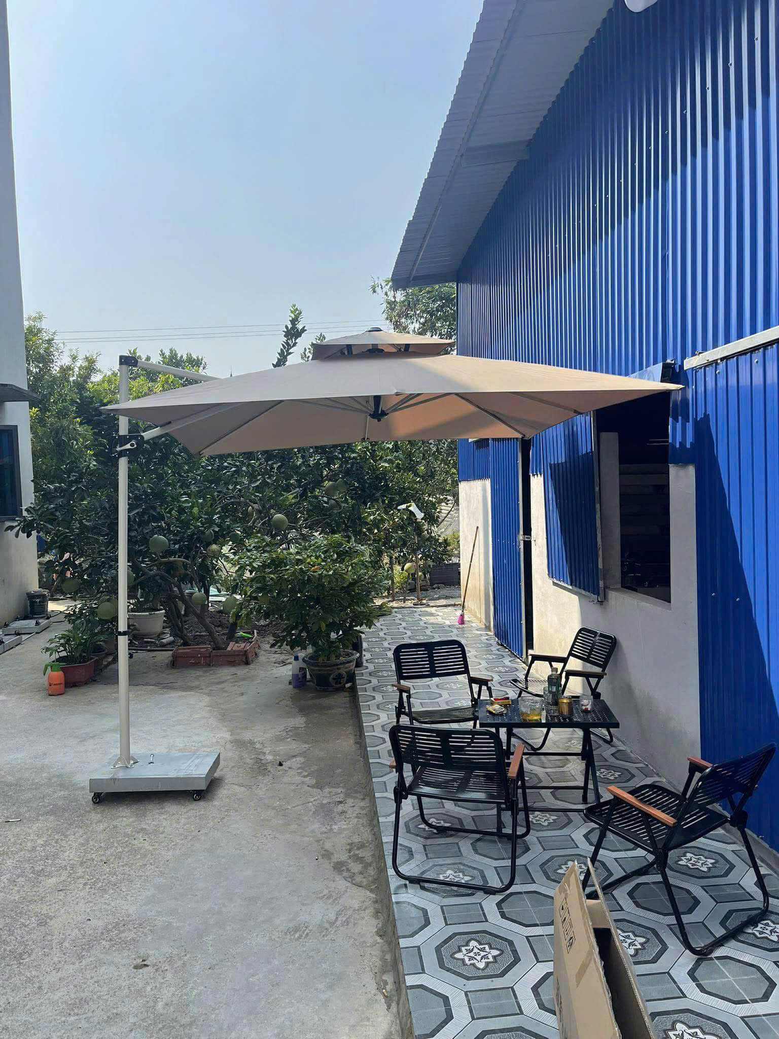 Ô dù lệch tâm vuông 2,5m ở Thanh Hoá