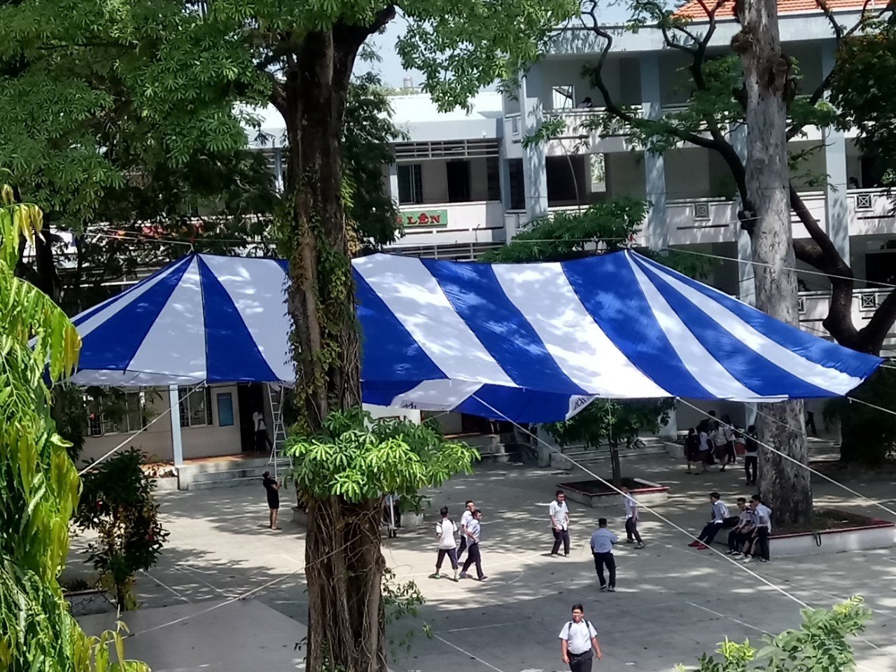 Dù che nắng sự kiện sân trường học ở Huế